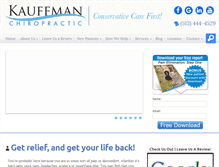 Tablet Screenshot of kauffmanchiropractic.com